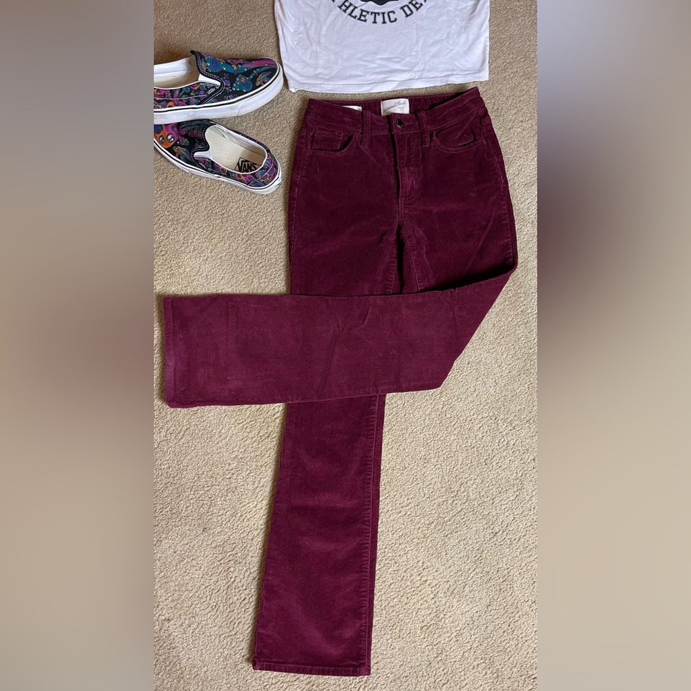 High Rise Bootcut Maroon Cords - Size 00/24R